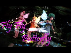 MMD Fly Fly Butterfly By Miku, Luka & Rin Fairy