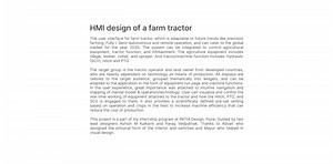 HMI Design of a farm tractor - Md Arif Ahmad