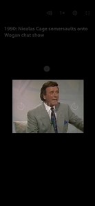 5.8K views · 45 reactions | Nicholas Cage somersaults onto the stage on the Wogan show in 1990! #NicolasCage | The Best of the X | Facebook