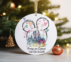 2025 Custom Disney Castle Ornament,disney Christmas Ornament ,disney for the Memorial Service Ornament, Disney Birthday Family Gift Ornament - Etsy