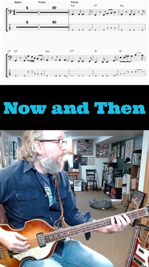 Beatles Bass Lines on Instagram: "This is my transcription of Paul McCartney's bass line on the Beatles' song "Now and Then" from 2023. #beatlesbasslines #paulmccartney #mccartney #beatles #bassguitar #bassplayer #basstranscription #electricbass #basscover #beatlesbasscover #johnlennon #georgeharrison #ringostarr #rickenbacker #rickenbakerbass #labella #rickenbacker4003 #nowandthen #beatlesanthology"