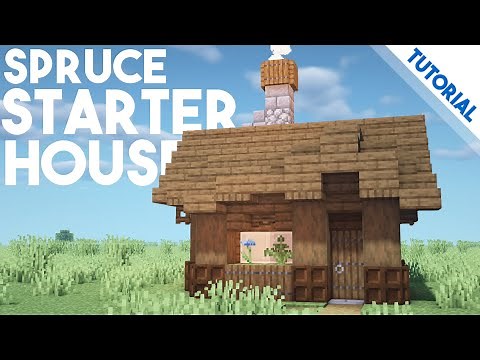 How to Build a Spruce Starter House (Minecraft 1.14 Tutorial)