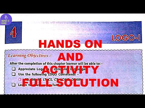 LOGO 1 | DAV | CLASS 4 | COMPUTER | CHAPTER 4 | HANDS ON ACTIVITY | SOLUTION | #dav