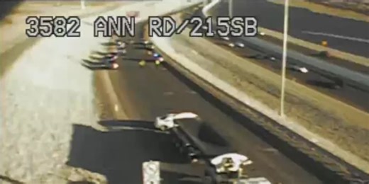 Driver dies in semi-truck crash on 215 in northwest Las Vegas