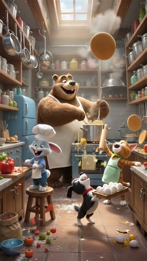 When Cooking Goes Hilariously Wrong 😂 #AnimatedShorts #ComedyBites