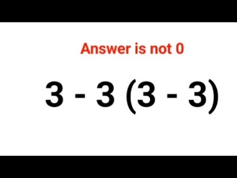 3 - 3(3 - 3) The answer is not 0. Many got it wrong! Ukraine Math Test #math #percentages #ukraine