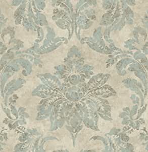 Chesapeake 3114-003347 Astor Damask Wallpaper Turquoise
