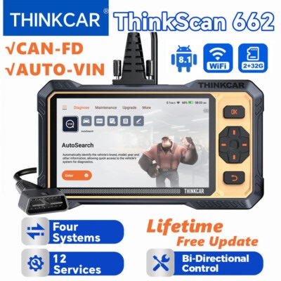 ThinkScan 662 Bidirectional ABS SRS Car OBD2 Scanner Diagnostic Reset Scan Tool | eBay