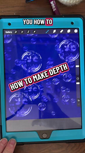 How to make depth in procreate with bubble brushes. Want your art to look like it’s underwater? I’ll show you how I use layers capacity and gauzy and blur with my bubble brushes to create a realistic depth effect in procreate. Super easy and fun trick for digital artists! #ProcreateTutorial #ProcreateForBeginners