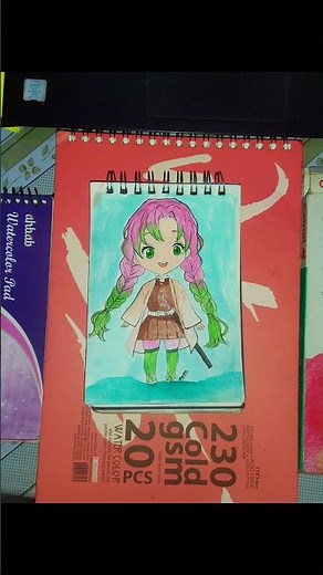 ✨ Drawing Adorable Mitsuri 💕 Chibi Anime Challenge Day 3 | Demon Slayer #shorts #demonslayer #art