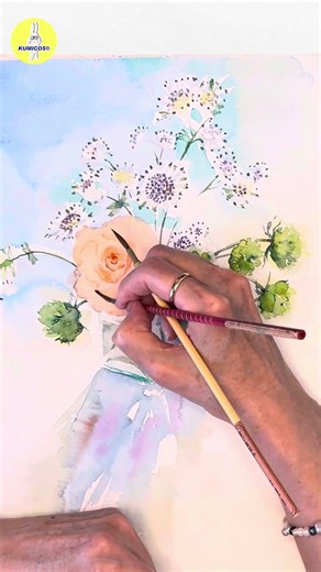水彩画レッスン「薔薇￼とガラス器の描き方」初心者🔰OK