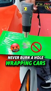 Never burn a hole in vinyl again! Here’s how 👇 🚫 Stop pulling & heating at the same time (it weakens vinyl fast) 🔥 Too much heat = holes, overstretch, and discoloration ✋ First lift the vinyl gently before adding heat 💨 Heat evenly, then stop before pulling 🎯 Light pull smooth lay = no damage, no wasted vinyl 🚘 Perfect finish = pro-level car wrap every time #foryoupage #explorepage #viralvideo #learntowrapcars #carwraptraining #carmods #CarCustomization | All'en Cars