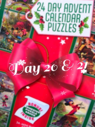 Days 20 & 21 of doing a Disney Puzzle Advent Calendar ☃️ 🎄 #disney #adventcalendar #christmas #puzzle #fyp