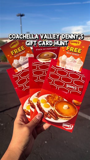 Coachella Valley Denny’s gift card hunt! 🏃‍♂️✨ #coachellavalley #coachella #palmsprings #indio #palmdesert