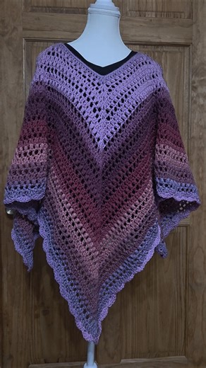 Crocheted 4-point Poncho
