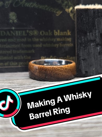 Whisky Barrel Ring or Wedding Band #whiskey #whiskeybarrel #woodring #burned #weddingring