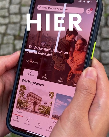 Entdecke Spaß pur in unserer App. Unvergessliche Aktivitäten, millionenfach gebucht. Dein nächstes Abenteuer wartet🌍📲 | GetYourGuide