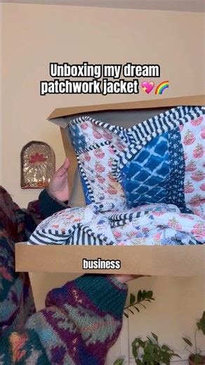 Quilted Jaipuri block print patchwork jacket? Say less!! #quiltedjacket #cottonjacket