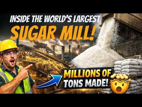🍬🏭 Inside the World’s Largest Sugar Mill – How Millions of Tons of Sugar Are Made 🤯 | Smart Factory