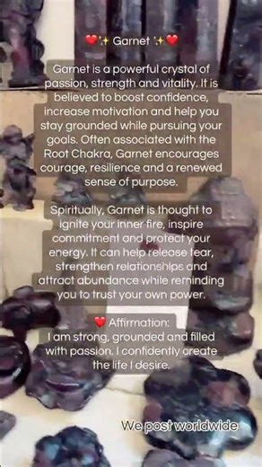 Garnet: The Crystal of Strength, Passion & Protection ❤️