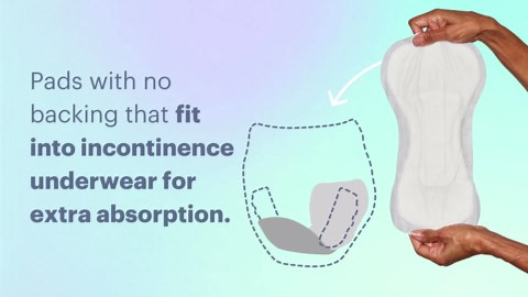 Because Premium Incontinence Booster Pads for Men and Women, Adds 4 Cups Extra Absorbency to Adult Diapers, Super Soft, Adhesive Strip Backing, Unisex, 60 Count (3 Packs of 20)