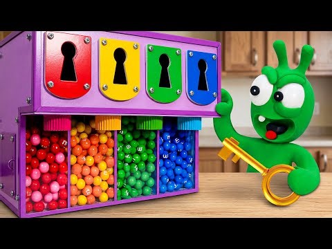 Pea Pea Builds a Secret Key to Unlock John’s Colorful Candy Machine! – Pea Pea Funny Moments