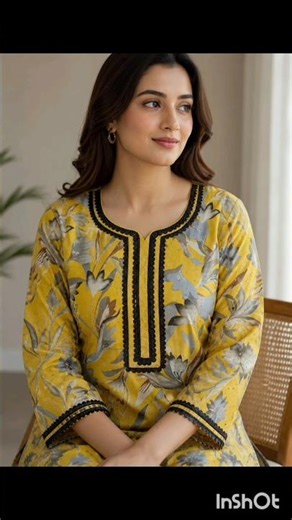Printed Suit Par Lace Design Banana Sikhe 🥰 Easy Trick # Shorts
