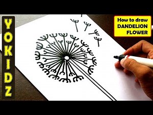 How to draw DANDELION FLOWER