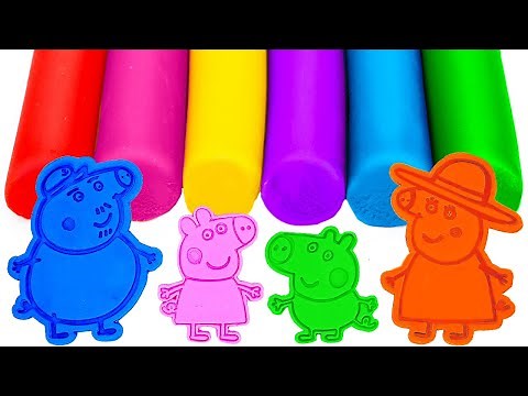 Moldes de Play-Doh de Peppa Pig | Aprende colores y formas | Video educativo para niños preescolares