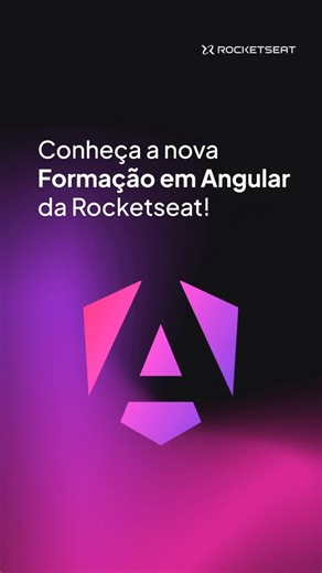 Rocketseat | Aprenda tecnologia e IA on Instagram: "A Formação em Angular acaba de chegar no catálogo da Rocketseat com +140 aulas, módulos liberados progressivamente e conteúdos que vão desde os fundamentos até técnicas avançadas para aplicações modernas. Além dos projetos práticos e guiados, você garante quizzes para testar o seu conhecimento e constrói soluções reais com componentização, formulários, rotas, integração com back-end, pipes, services, RxJS e muito mais. Estude no seu ritmo com t