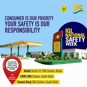 14 reactions | You can have a comfortable drive only when your vehicle is safe from all aspects. To ensure a safe drive for CNG vehicle users, today, IGL is organising CNG SAFETY CLINIC at the above-mentioned locations. Do visit to know more. #CNGChunein #IGL #UrbanMobility #GreenTransport #CNGSafety #NationalSafetyWeek #SmartTransportation #SaveEarth #CNG #CNGStation | Indraprastha Gas Limited | Facebook