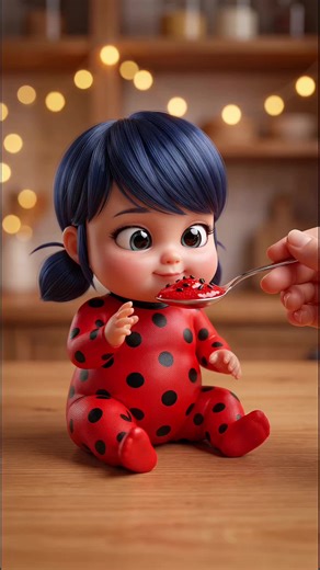 Lady Bug Eating ASMR 😋 #ladybug #ai #aiasmr #eating #fyp