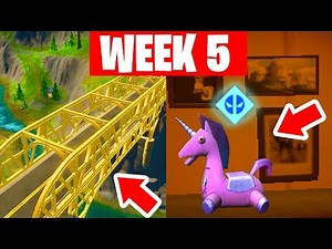 Deadpool Week 5 Challenges Fortnite - Find Deadpool's stuffed unicorn & Embrace the rainbow