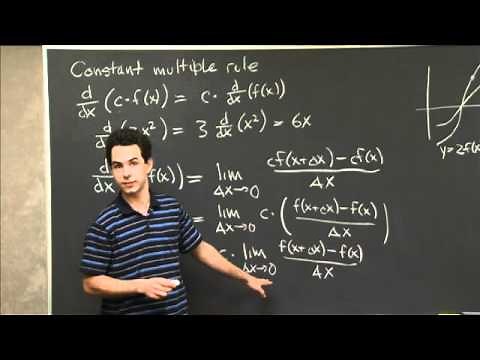 Constant Multiple Rule | MIT 18.01SC Single Variable Calculus, Fall 2010