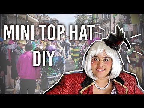 Making a Mini Top Hat Fascinator for Mardi Gras : DIY