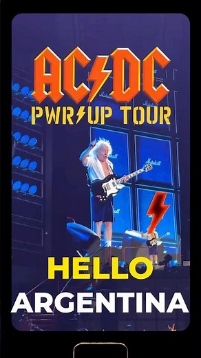 AC/DC⚡️Hello Argentina🇦🇷#ACDC #Angus #argentina #powerup #Rock #Music #Guitar #Live #Concert #Tour