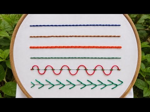 ❤️ 6 Easy & Beautiful Hand Embroidery Stitches for Beginners | Step by Step Tutorial 🧵✨