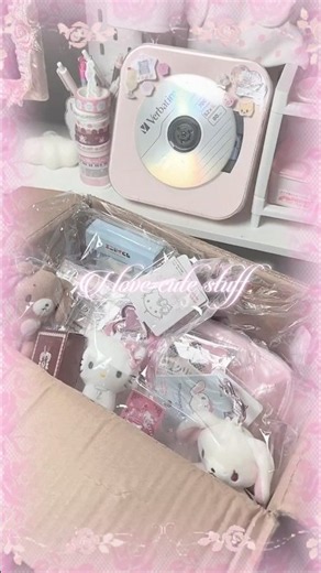 My Mercari Japan package I got with JPfans! Haul soon!! #aesthetic #jpfans #mercari #pink #sanrio