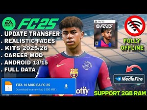 NEW !! FIFA 16 MOD EA FC 25 Android Offline Career Mode + All Tournaments | PS5 Graphics | (V13)