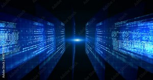 looping footage of Programming code abstract technology background for software developer and Computer script concept