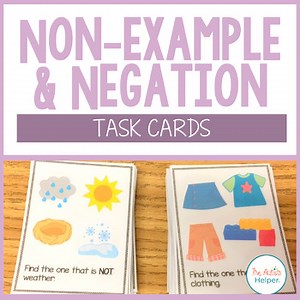 Non-Example & Negation Task Cards