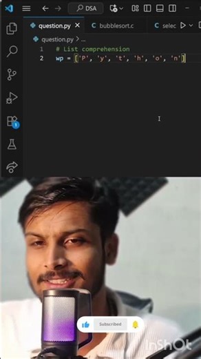 List Comprehension . . . . { Developer, interview, programming, python, DSA} ‪@theakshattiwari‬