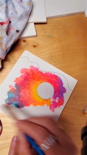 2.5K views · 99 reactions | One of the recent PoPs of Joy paintings is a vibrantly beautiful little Circle of Life painting. Painted on 6"x6" cradled wood, ready to prop on a shelf, hang on the wall or gift to inspire and bring joy to whomever sees it  . "Vision of Joy" is still available, but these are selling out, so don't wait! https://madart-studios.myshopify.com/collections/available-artwork/products/renew-your-soul-original-painting-by-megan-duncanson | MeganAroon | Facebook