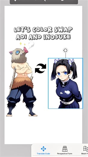 Color swap aoi and inosuke 🌸! #demonslayer #aoi