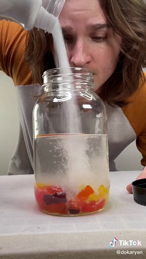 I left Sour Patch Kids in vinegar for a month #sourpatchkids #sourpatch #pickling #inajar #dokaryan #viral #fyp #comedy