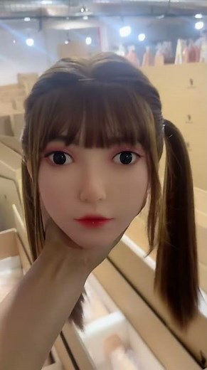 Lifelike Love Doll Head | Twin-Tail Design with Realistic Details