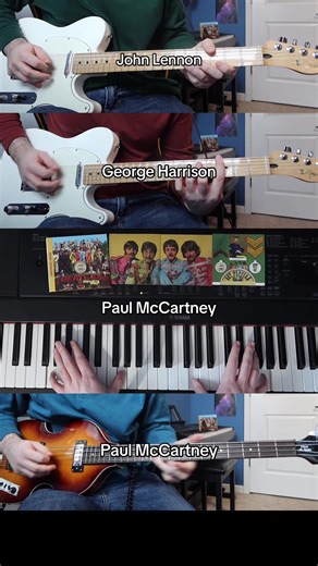 "Getting Better" by the Beatles guitar, bass, and keyboard cover #beat... | music covers