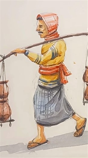 watercolor human figure painting #shorts #short #viral #shortvideo #watercolor #figuredrawing #draw