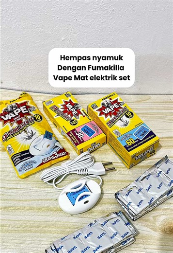 Nyamuk auto ilang cuma pake vape mat elektrik set dari @Fumakilla Indonesia #vapecuanantinyamuk #vapematfloralbubble #vapematsweetpowder