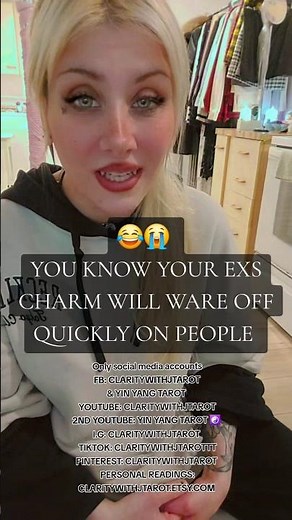 U KNOW YOUR EXS CHARM WILL EVENTUALLY WARE OFF ON PEOPLE #tarot #tarotreading #shorts